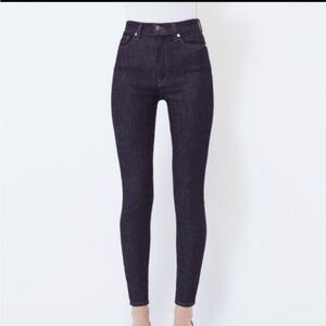 BALDWIN Ultra High Rise Skinny Rinse Jean Dark Wash Stretch Sz 28